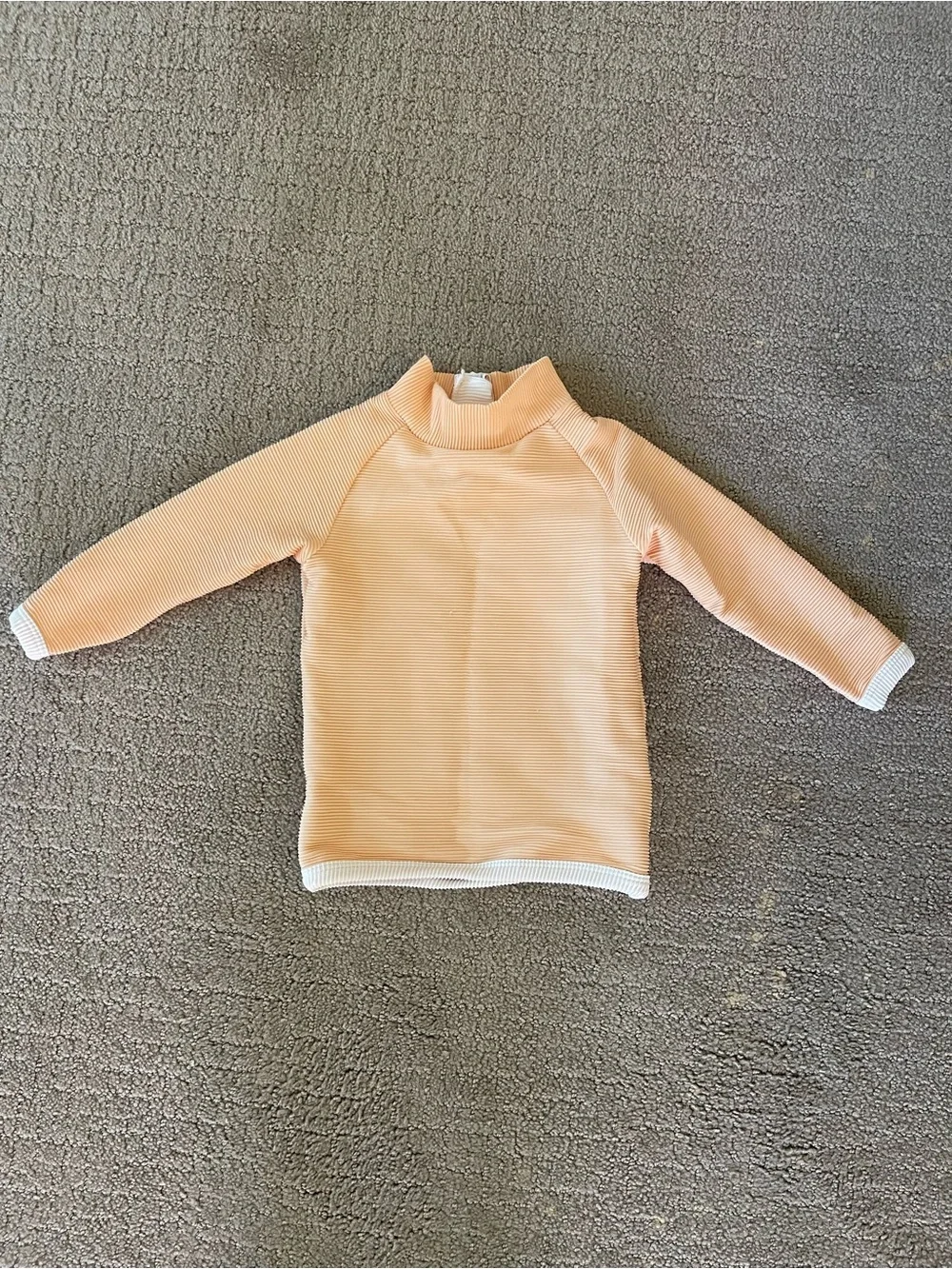 Zulu & Zephyr Kids Peach Long Sleeve Rash Guard Swim Top